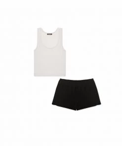 MASSIVE WOMENS MODAL CROPPED TANK + DOLPHIN SHORTS - BUNDLE