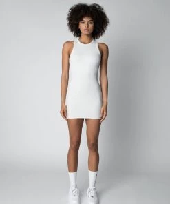 MASSIVE RIB HIGH-NECK CONTOUR DRESS