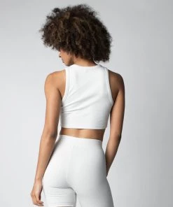 MASSIVE Best Sellers RIB HIGH-NECK CONTOUR CROPPED TANK