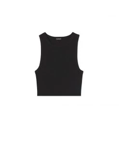 MASSIVE Best Sellers RIB HIGH-NECK CONTOUR CROPPED TANK