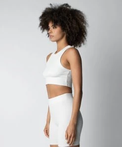 MASSIVE Best Sellers RIB HIGH-NECK CONTOUR CROPPED TANK