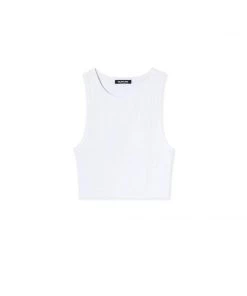 MASSIVE Best Sellers RIB HIGH-NECK CONTOUR CROPPED TANK