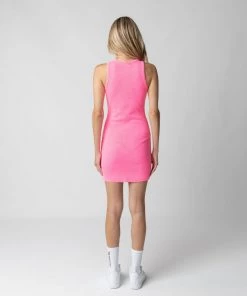 MASSIVE RIB HIGH-NECK CONTOUR DRESS - NEON 20 MASSIVE RIB HIGH-NECK CONTOUR DRESS - NEON