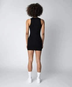 MASSIVE RIB HIGH-NECK CONTOUR DRESS