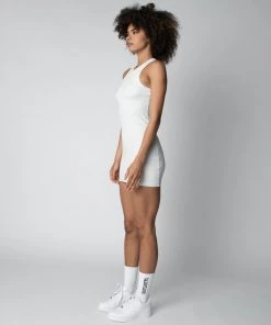 MASSIVE RIB HIGH-NECK CONTOUR DRESS