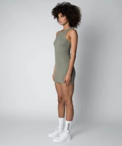 MASSIVE RIB HIGH-NECK CONTOUR DRESS