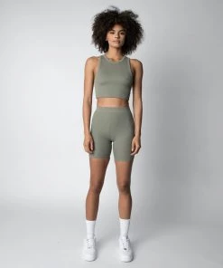 MASSIVE Best Sellers RIB HIGH-NECK CONTOUR CROPPED TANK