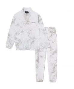 MASSIVE Bundles UNISEX TWILL HALF ZIP + TWILL TRACK PANT- STORM - BUNDLE