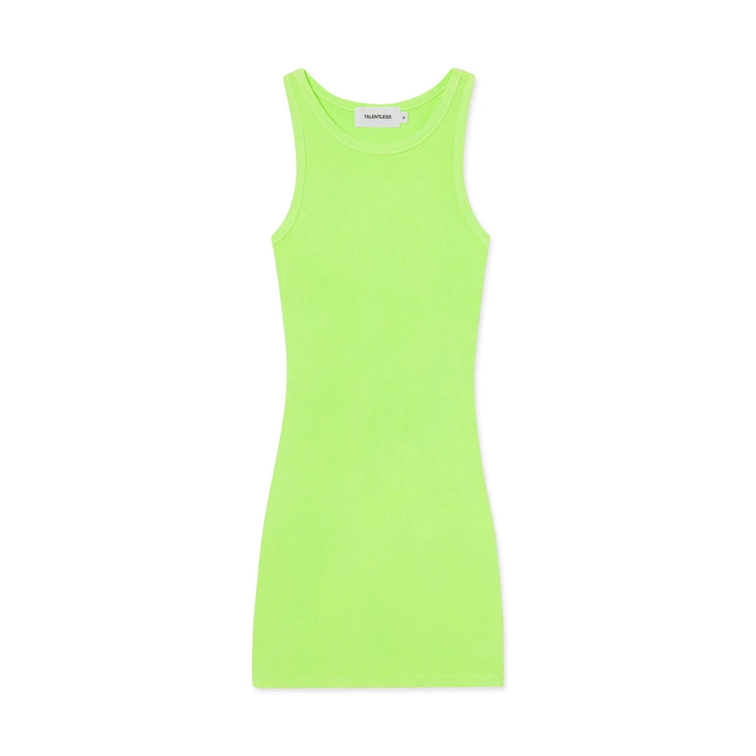 MASSIVE RIB HIGH-NECK CONTOUR DRESS - NEON 3 MASSIVE RIB HIGH-NECK CONTOUR DRESS - NEON