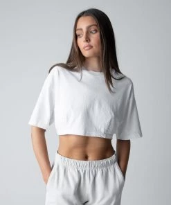 MASSIVE WOMENS CROP DARTED TEE