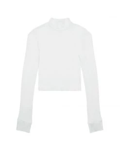 MASSIVE WOMENS LONG SLEEVE MOCKNECK CROP