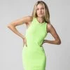 TALENTLESS RIB HIGH NECK CONTOUR DRESS Neon 2 TALENTLESS RIB HIGH NECK CONTOUR DRESS Neon