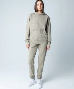 TALENTLESS WOMENS HOODIE - GRANITE WASH