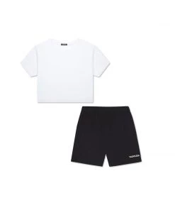 MASSIVE WOMENS MODAL CROP TEE + LIGHTWEIGHT JERSEY SHORTS - BUNDLE