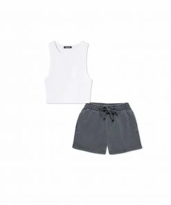 MASSIVE RIB HIGH-NECK CONTOUR CROPPED TANK + HEAVYWEIGHT CLASSIC SHORT - BUNDLE Bundles
