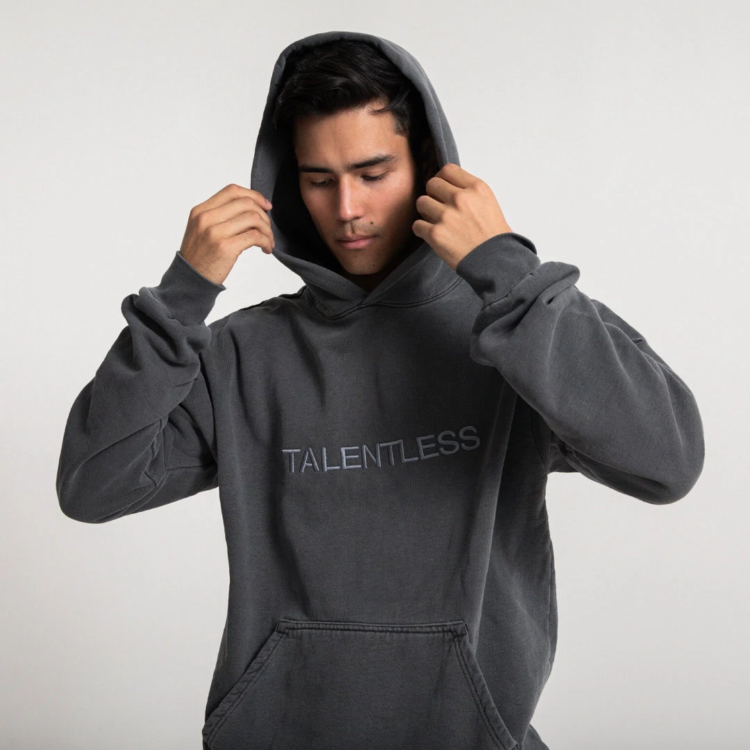 TALENTLESS MENS HOODIE - CIRCLE LOGO EMBROIDERED 6 TALENTLESS MENS HOODIE - CIRCLE LOGO EMBROIDERED
