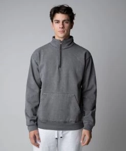 MASSIVE Hoodies MENS MOCK HALF-ZIP SWEATSHIRT