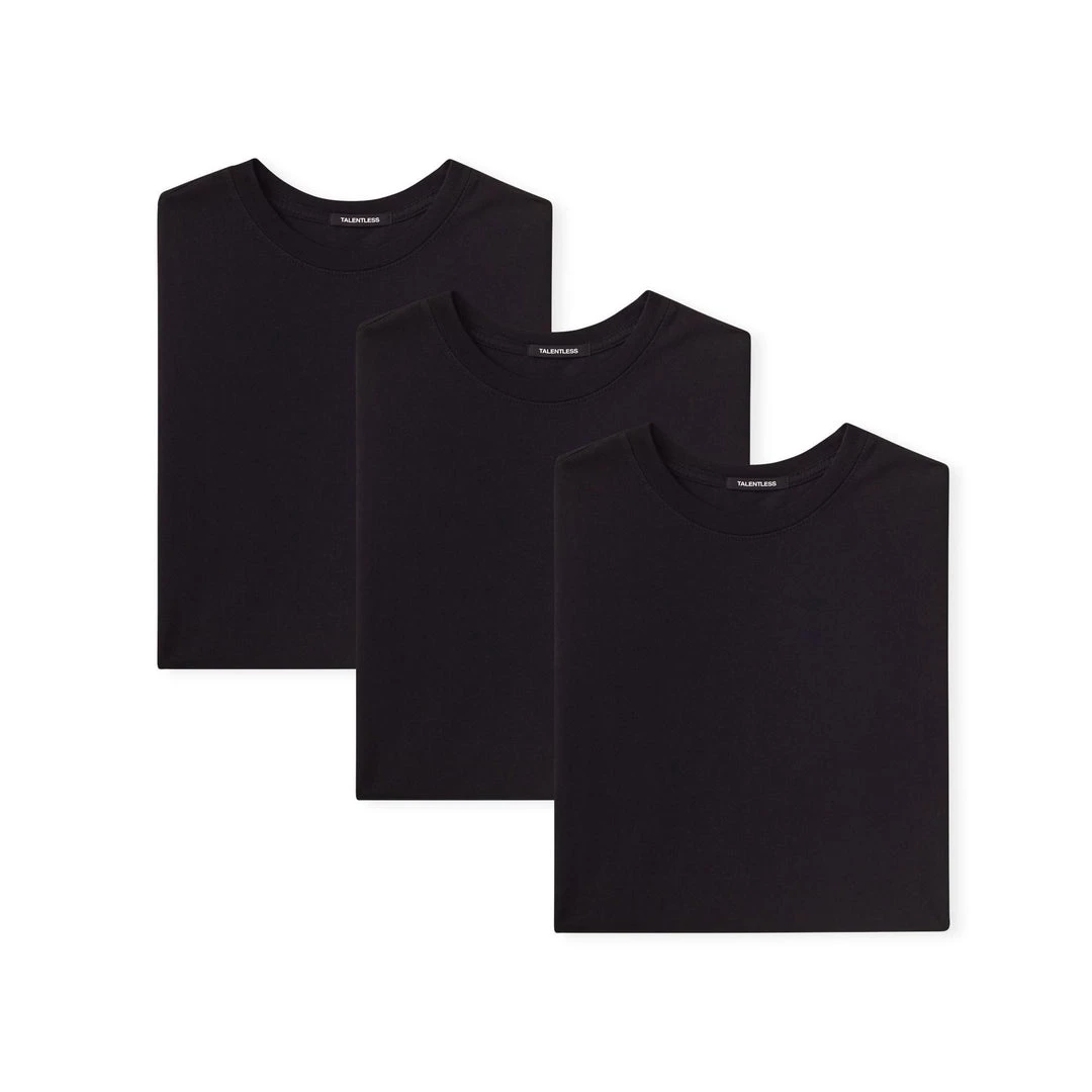 MASSIVE MENS PREMIUM TEE 3 PACK - PITCH BLACK 9 MASSIVE MENS PREMIUM TEE 3 PACK - PITCH BLACK