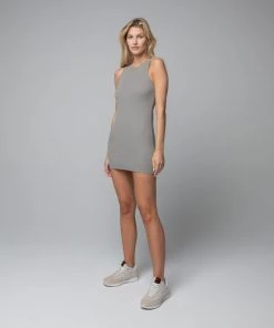 MASSIVE RIB HIGH-NECK CONTOUR DRESS - MID CENTURY Best Sellers