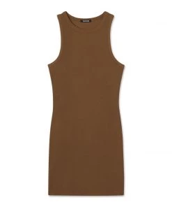 MASSIVE RIB HIGH-NECK CONTOUR DRESS - MID CENTURY Best Sellers