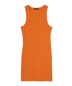 MASSIVE Dresses RIB HIGH-NECK CONTOUR DRESS - SEASONAL