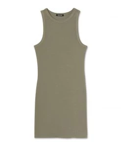 MASSIVE RIB HIGH-NECK CONTOUR DRESS