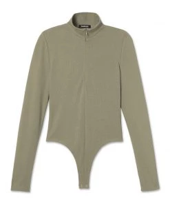 MASSIVE Best Sellers RIB ZIP FRONT BODYSUIT