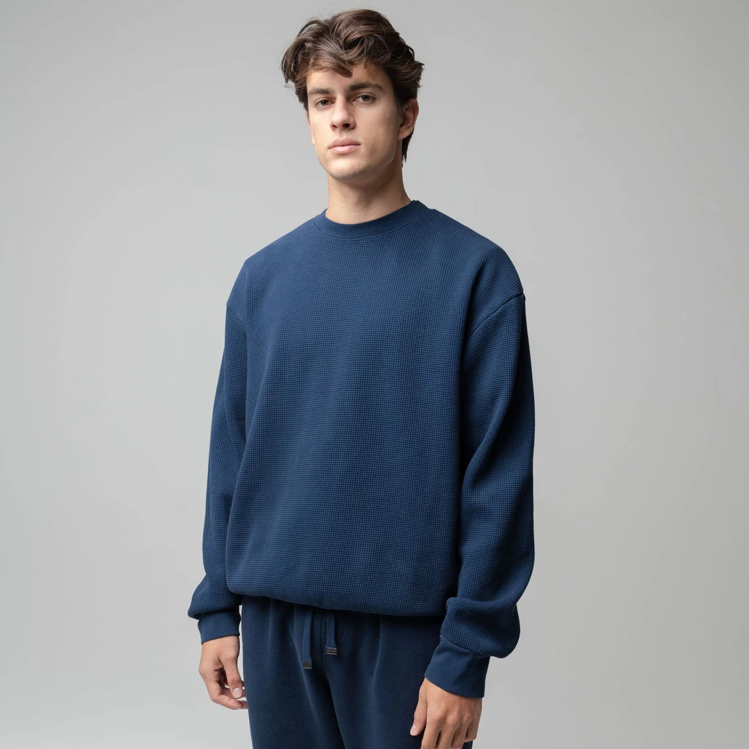 MASSIVE MENS THERMAL CREWNECK - MID CENTURY 8 MASSIVE MENS THERMAL CREWNECK - MID CENTURY