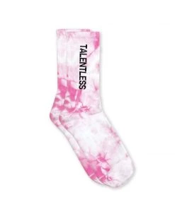 Deals TALENTLESS Store 13 MASSIVE UNISEX VERTICAL SOCK - PINK CRYSTAL WASH Accessories
