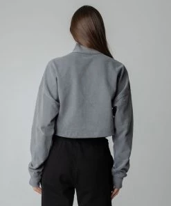 MASSIVE Hoodies WOMENS 3/4 ZIP CROPPED PULLOVER 22 MASSIVE Hoodies WOMENS 3/4 ZIP CROPPED PULLOVER