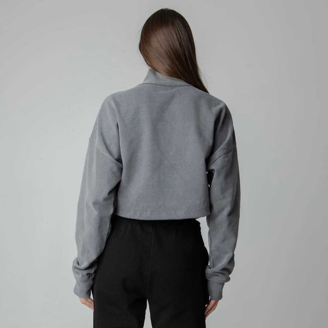 MASSIVE Hoodies WOMENS 3/4 ZIP CROPPED PULLOVER 6 MASSIVE Hoodies WOMENS 3/4 ZIP CROPPED PULLOVER