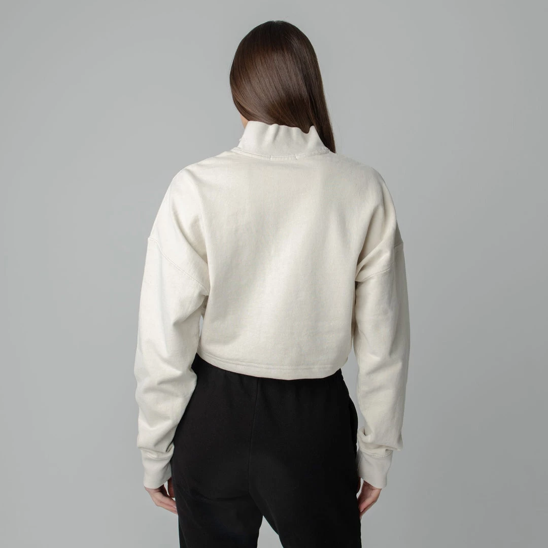 MASSIVE Hoodies WOMENS 3/4 ZIP CROPPED PULLOVER 11 MASSIVE Hoodies WOMENS 3/4 ZIP CROPPED PULLOVER