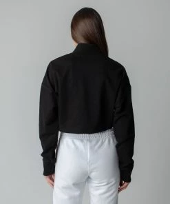 MASSIVE Hoodies WOMENS 3/4 ZIP CROPPED PULLOVER 31 MASSIVE Hoodies WOMENS 3/4 ZIP CROPPED PULLOVER