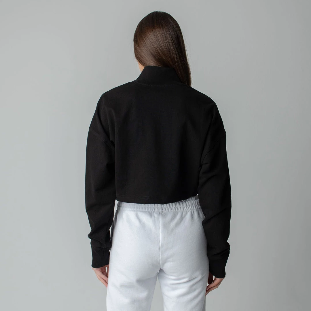 MASSIVE Hoodies WOMENS 3/4 ZIP CROPPED PULLOVER 15 MASSIVE Hoodies WOMENS 3/4 ZIP CROPPED PULLOVER