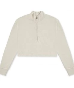 MASSIVE Hoodies WOMENS 3/4 ZIP CROPPED PULLOVER 24 MASSIVE Hoodies WOMENS 3/4 ZIP CROPPED PULLOVER