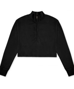 MASSIVE Hoodies WOMENS 3/4 ZIP CROPPED PULLOVER 28 MASSIVE Hoodies WOMENS 3/4 ZIP CROPPED PULLOVER