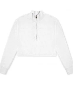MASSIVE Hoodies WOMENS 3/4 ZIP CROPPED PULLOVER 32 MASSIVE Hoodies WOMENS 3/4 ZIP CROPPED PULLOVER