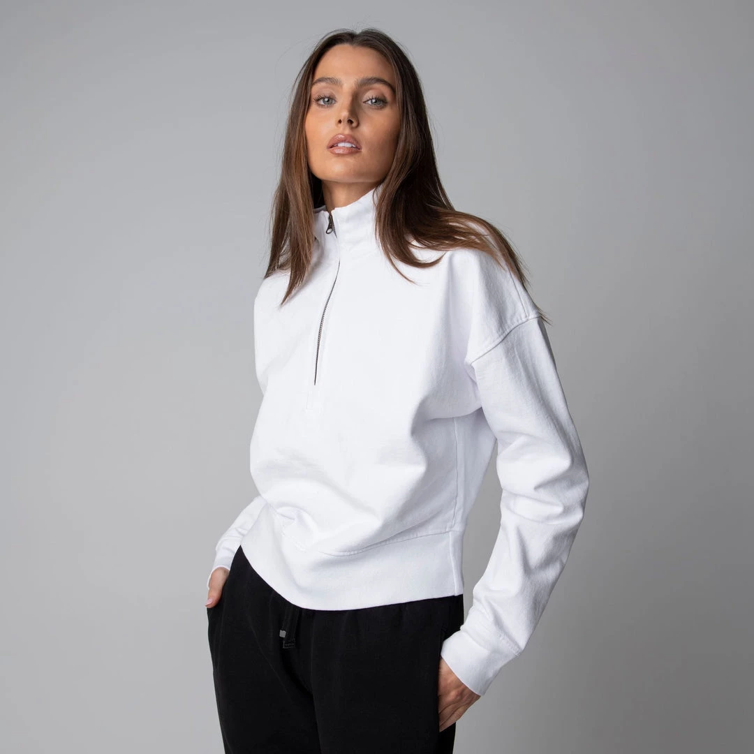 MASSIVE WOMENS 3/4 ZIP PULLOVER 5 MASSIVE WOMENS 3/4 ZIP PULLOVER