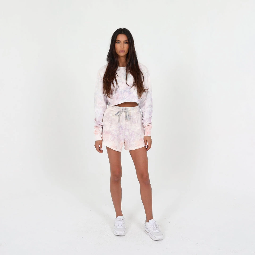 TALENTLESS WOMENS CROPPED CREWNECK - WATERCOLOR 4 TALENTLESS WOMENS CROPPED CREWNECK - WATERCOLOR