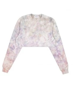 TALENTLESS WOMENS CROPPED CREWNECK - WATERCOLOR