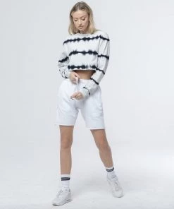 TALENTLESS WOMENS CROPPED CREWNECK - ZEBRA WASH