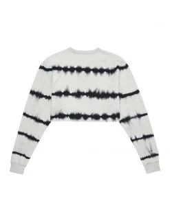 TALENTLESS WOMENS CROPPED CREWNECK - ZEBRA WASH