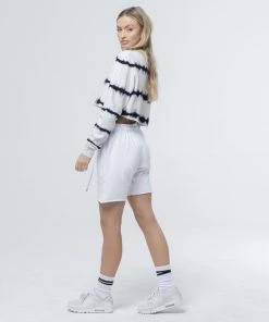 TALENTLESS WOMENS CROPPED CREWNECK - ZEBRA WASH