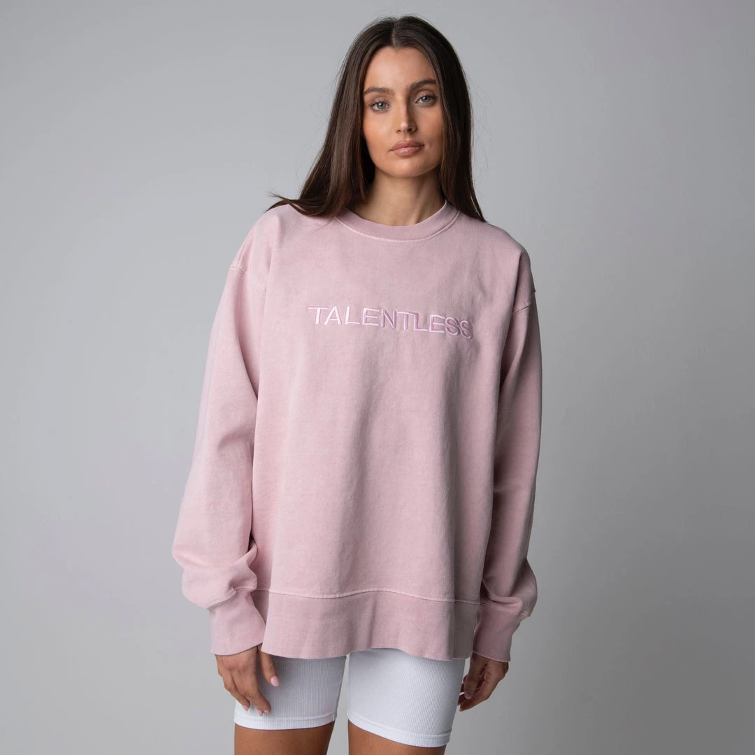 TALENTLESS WOMENS EMBROIDERED CREWNECK - PASTEL Crewnecks 13 TALENTLESS WOMENS EMBROIDERED CREWNECK - PASTEL Crewnecks