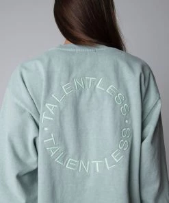 TALENTLESS WOMENS EMBROIDERED CREWNECK - PASTEL Crewnecks