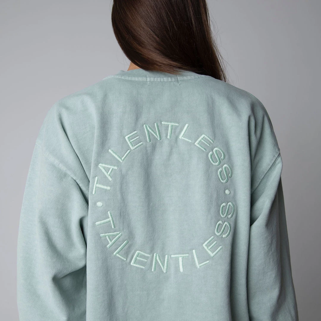 TALENTLESS WOMENS EMBROIDERED CREWNECK - PASTEL Crewnecks 4 TALENTLESS WOMENS EMBROIDERED CREWNECK - PASTEL Crewnecks