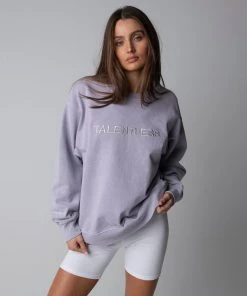TALENTLESS WOMENS EMBROIDERED CREWNECK - PASTEL Crewnecks 36 TALENTLESS WOMENS EMBROIDERED CREWNECK - PASTEL Crewnecks