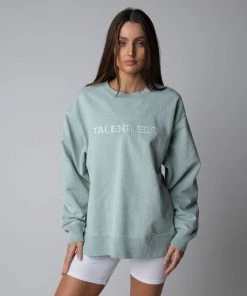 TALENTLESS WOMENS EMBROIDERED CREWNECK - PASTEL Crewnecks 22 TALENTLESS WOMENS EMBROIDERED CREWNECK - PASTEL Crewnecks
