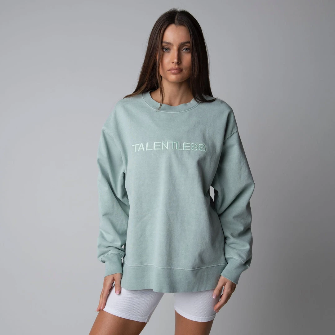 TALENTLESS WOMENS EMBROIDERED CREWNECK - PASTEL Crewnecks 5 TALENTLESS WOMENS EMBROIDERED CREWNECK - PASTEL Crewnecks