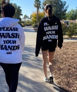 MASSIVE Hoodies WOMENS HOODIE - PLEASE WASH YOUR HANDS